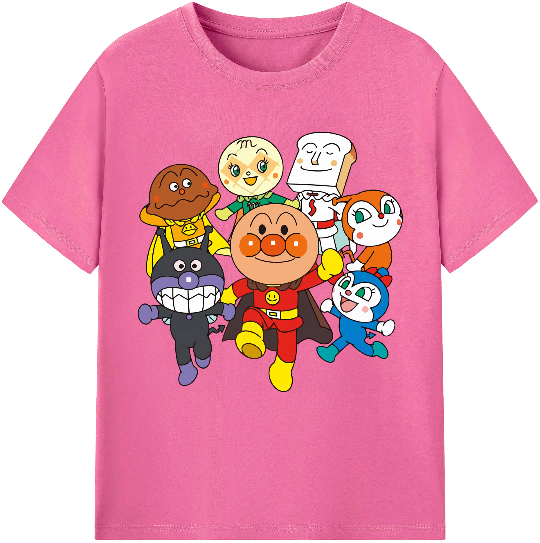（画像用） アンパンマン Anpanman レディースカジュアルプリントTシャツ（綿100％）